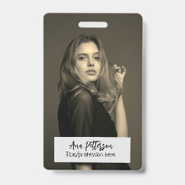 プロフェッショナル写真QRウェブサイトの電子メールのソーシャルモダン バッジ