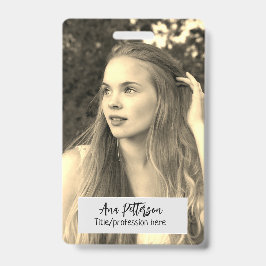 プロフェッショナル写真QRウェブサイトの電子メールのソーシャルモダン バッジ