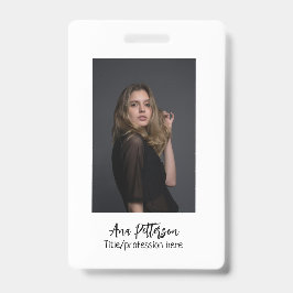 プロフェッショナル写真QRウェブサイトの電子メールのソーシャルモダン バッジ