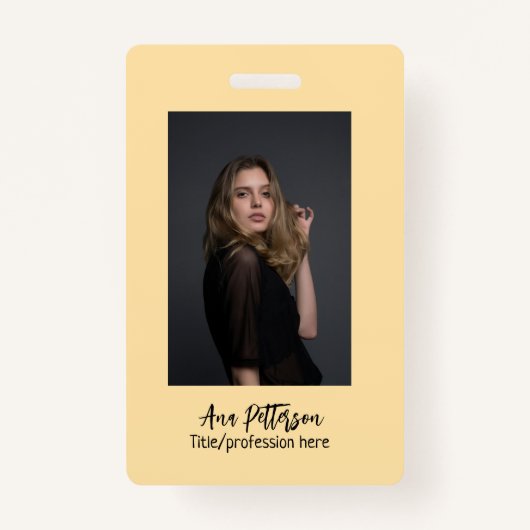 プロフェッショナル写真QRウェブサイトの電子メールのソーシャルモダン バッジ (正面)