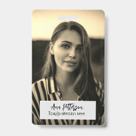 プロフェッショナル写真QRウェブサイトの電子メールのソーシャルモダン バッジ