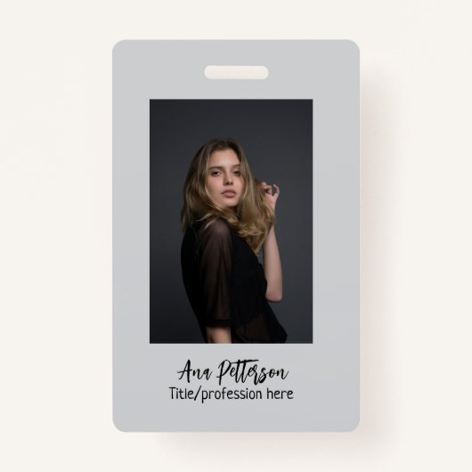 プロフェッショナル写真QRウェブサイトの電子メールのソーシャルモダン バッジ (正面)