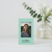 プロフェッショナル写真QRウェブサイトの電子メールのソーシャルモダン 名刺 (スタンド正面)