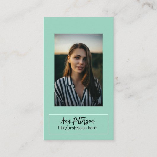 プロフェッショナル写真QRウェブサイトの電子メールのソーシャルモダン 名刺 (正面)