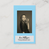 プロフェッショナル写真QRウェブサイトの電子メールのソーシャルモダン 名刺 (正面)