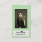 プロフェッショナル写真QRウェブサイトの電子メールのソーシャルモダン 名刺 (正面)