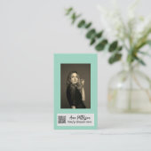 プロフェッショナル写真QRウェブサイトの電子メールのソーシャルモダン 名刺 (スタンド正面)