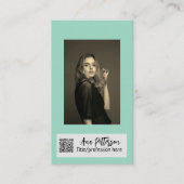 プロフェッショナル写真QRウェブサイトの電子メールのソーシャルモダン 名刺 (正面)