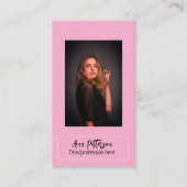 プロフェッショナル写真QRウェブサイトの電子メールのソーシャルモダン 名刺 (正面)