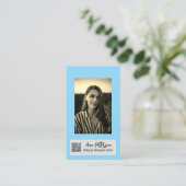 プロフェッショナル写真QRウェブサイトの電子メールのソーシャルモダン 名刺 (スタンド正面)