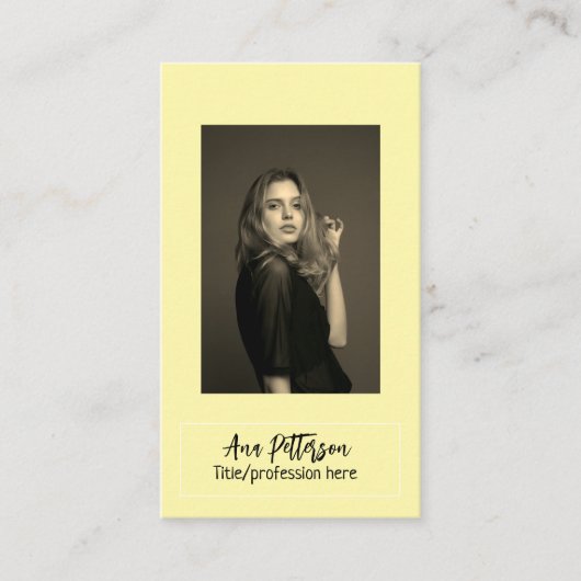 プロフェッショナル写真QRウェブサイトの電子メールのソーシャルモダン 名刺 (正面)