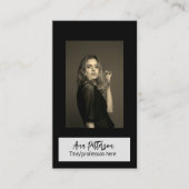 プロフェッショナル写真QRウェブサイトの電子メールのソーシャルモダン 名刺 (正面)