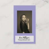 プロフェッショナル写真QRウェブサイトの電子メールのソーシャルモダン 名刺 (正面)