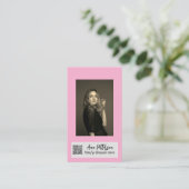 プロフェッショナル写真QRウェブサイトの電子メールのソーシャルモダン 名刺 (スタンド正面)