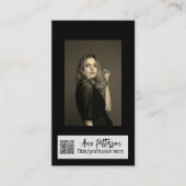 プロフェッショナル写真QRウェブサイトの電子メールのソーシャルモダン 名刺 (正面)