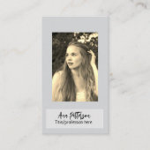 プロフェッショナル写真QRウェブサイトの電子メールのソーシャルモダン 名刺 (正面)