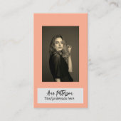 プロフェッショナル写真QRウェブサイトの電子メールのソーシャルモダン 名刺 (正面)