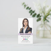 プロフェッショナル写真QrコードインスタグラムFacebook 名刺 (スタンド正面)