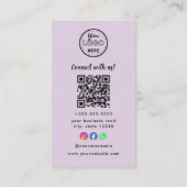 プロフェッショナル写真QrコードインスタグラムFacebook 名刺 (裏面)