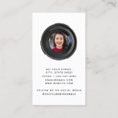 プロフェッショナル写真QRコードソーシャルメディア 名刺 (裏面)