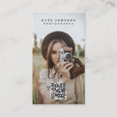 プロフェッショナル写真QRコードソーシャルメディア 名刺 (正面)