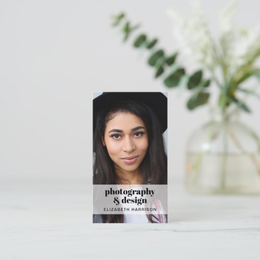 プロフェッショナル写真QRコードソーシャルメディア 名刺 (スタンド正面)