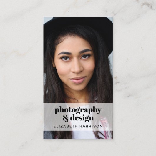 プロフェッショナル写真QRコードソーシャルメディア 名刺 (正面)