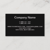 プロフェッショナル写真QRコードモダンスタイリッシュ金ゴールド 名刺 (裏面)