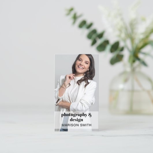 プロフェッショナル写真QRコード名刺 名刺 (スタンド正面)