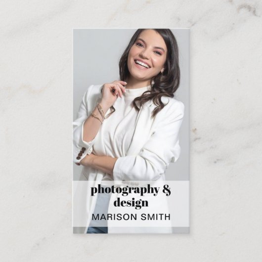 プロフェッショナル写真QRコード名刺 名刺 (正面)