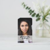 プロフェッショナル写真QRコードSageグリーン 名刺 (スタンド正面)