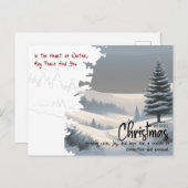 プロフェッショナル冬の風景クリスマスビジネス シーズンポストカード (正面/裏面)