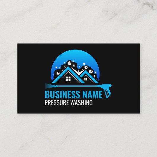プロフェッショナル加圧洗浄ブルーブラック 名刺 (正面)