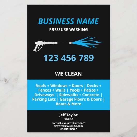 プロフェッショナル加圧洗浄力洗浄ブシン チラシ (正面)