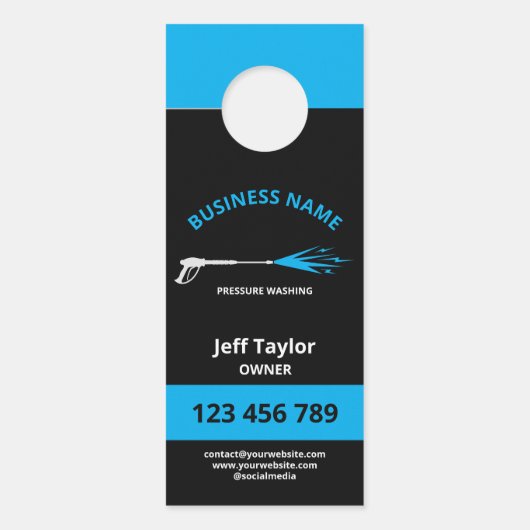 プロフェッショナル加圧洗浄力洗浄ブシン ドアノブサイン (正面)