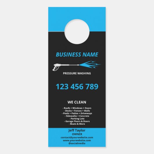 プロフェッショナル加圧洗浄力洗浄ブシン ドアノブサイン (正面)