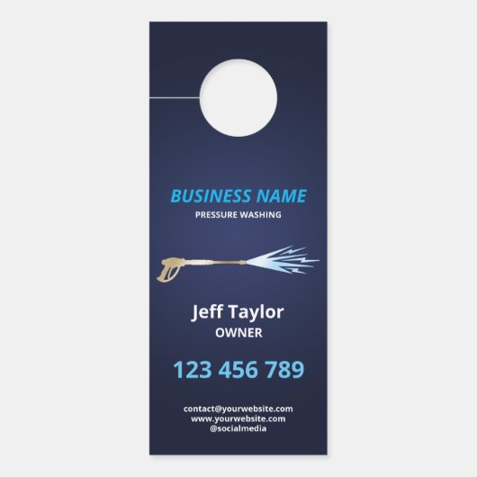 プロフェッショナル加圧洗浄力洗浄ブシン ドアノブサイン (正面)