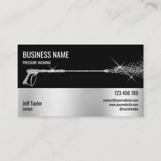 プロフェッショナル加圧洗浄力洗浄ブシン 名刺 (正面)