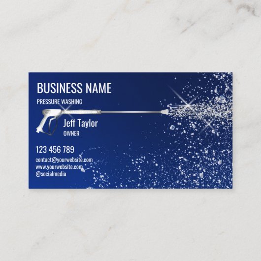 プロフェッショナル加圧洗浄力洗浄ブシン 名刺 (正面)