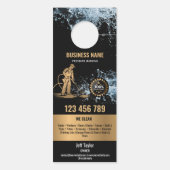 プロフェッショナル加圧洗浄力洗浄屋根 ドアノブサイン (裏面)