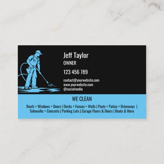 プロフェッショナル加圧洗浄力洗浄屋根 名刺 (裏面)