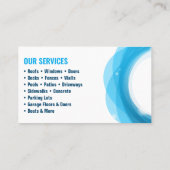 プロフェッショナル加圧洗浄力洗浄 名刺 (裏面)