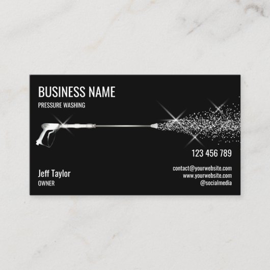 プロフェッショナル加圧洗浄力洗浄 名刺 (正面)