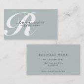 プロフェッショナル化粧アーティストモエレガントノグラムグリーン 名刺 (正面/裏面)