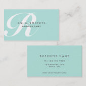 プロフェッショナル化粧アーティストモエレガントノグラムブルー 名刺 (正面/裏面)
