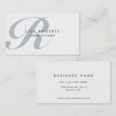 プロフェッショナル化粧アーティストモエレガントノグラムホワイト 名刺 (正面/裏面)