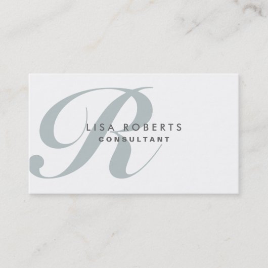 プロフェッショナル化粧アーティストモエレガントノグラムホワイト 名刺 (正面)