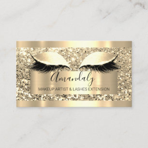 プロフェッショナル化粧アーティストLash Framed金ゴールドBrows 名刺