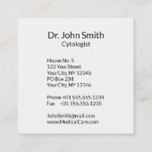 プロフェッショナル医学DNAストランドクロス スクエア名刺 (裏面)