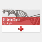 プロフェッショナル医学DNAストランドクロス 長方形シール (正面)